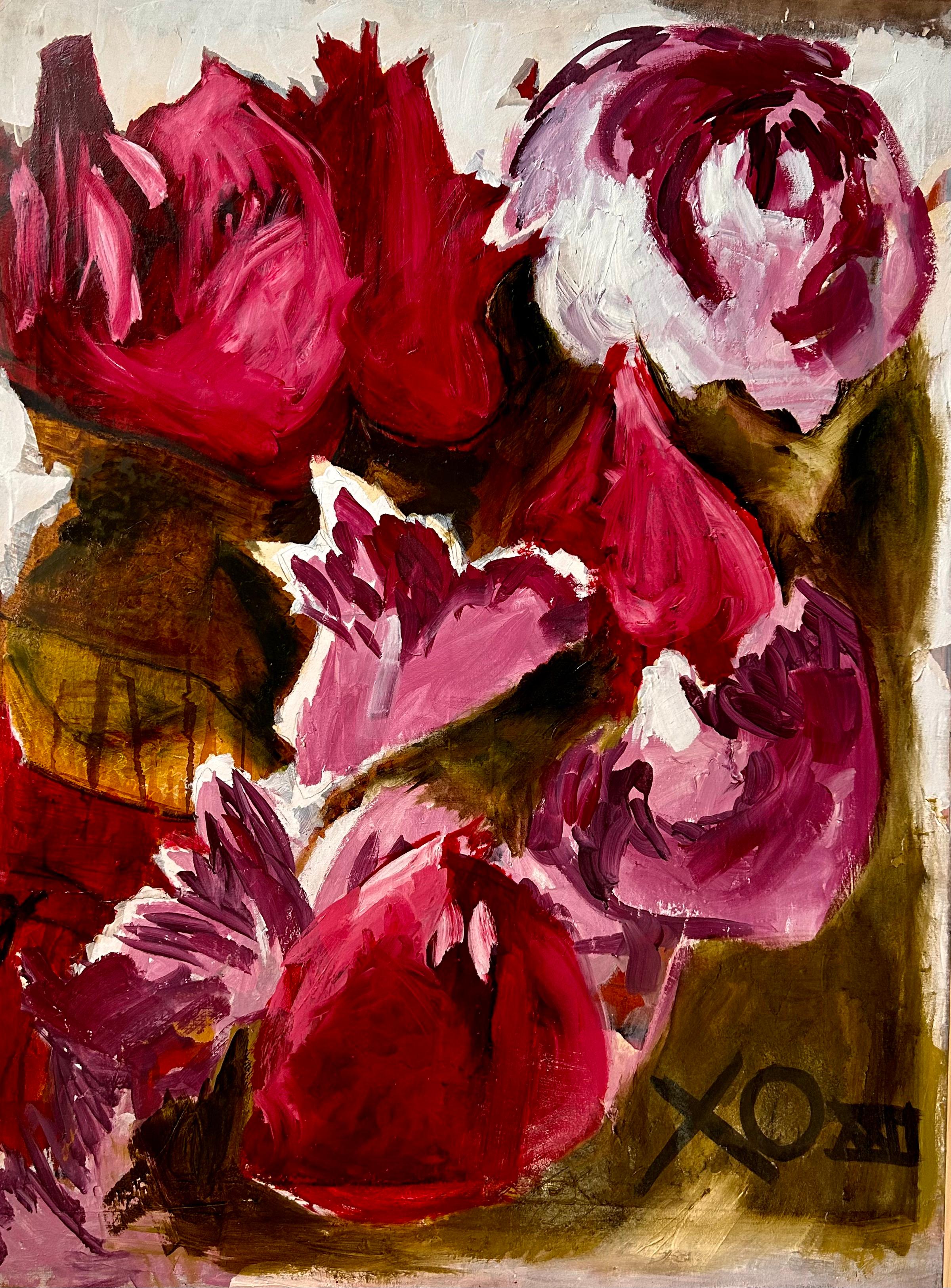 French Contemporary Art by Claudie Baran - Haunting Flowers For Sale 7