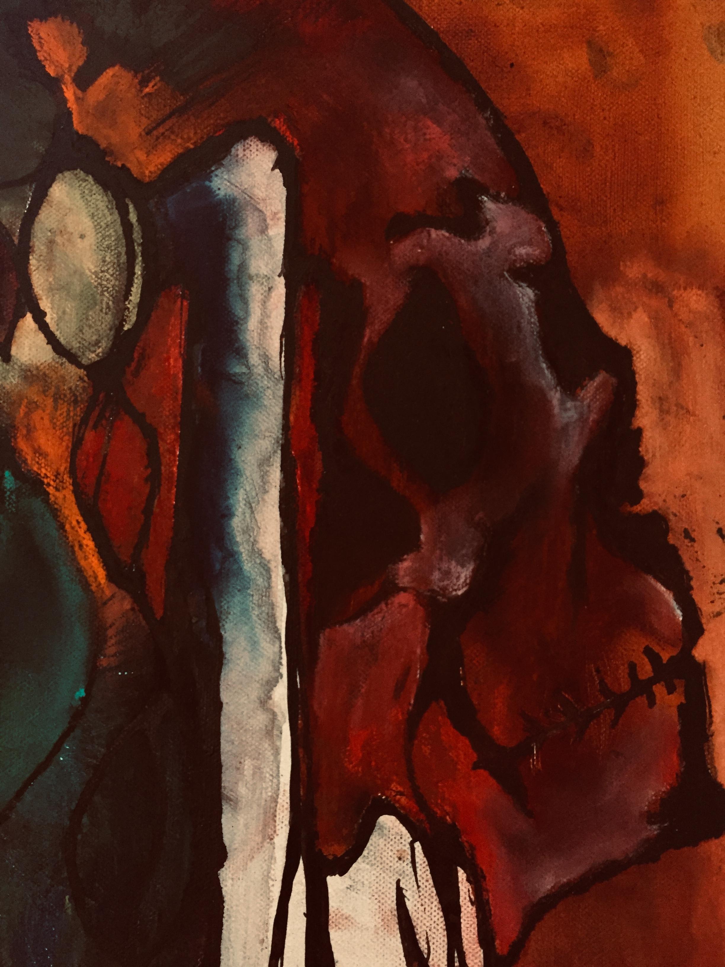 Zeitgenössische zeitgenössische Kunst von Claudie Baran - Homo Bulla Est im Angebot 1