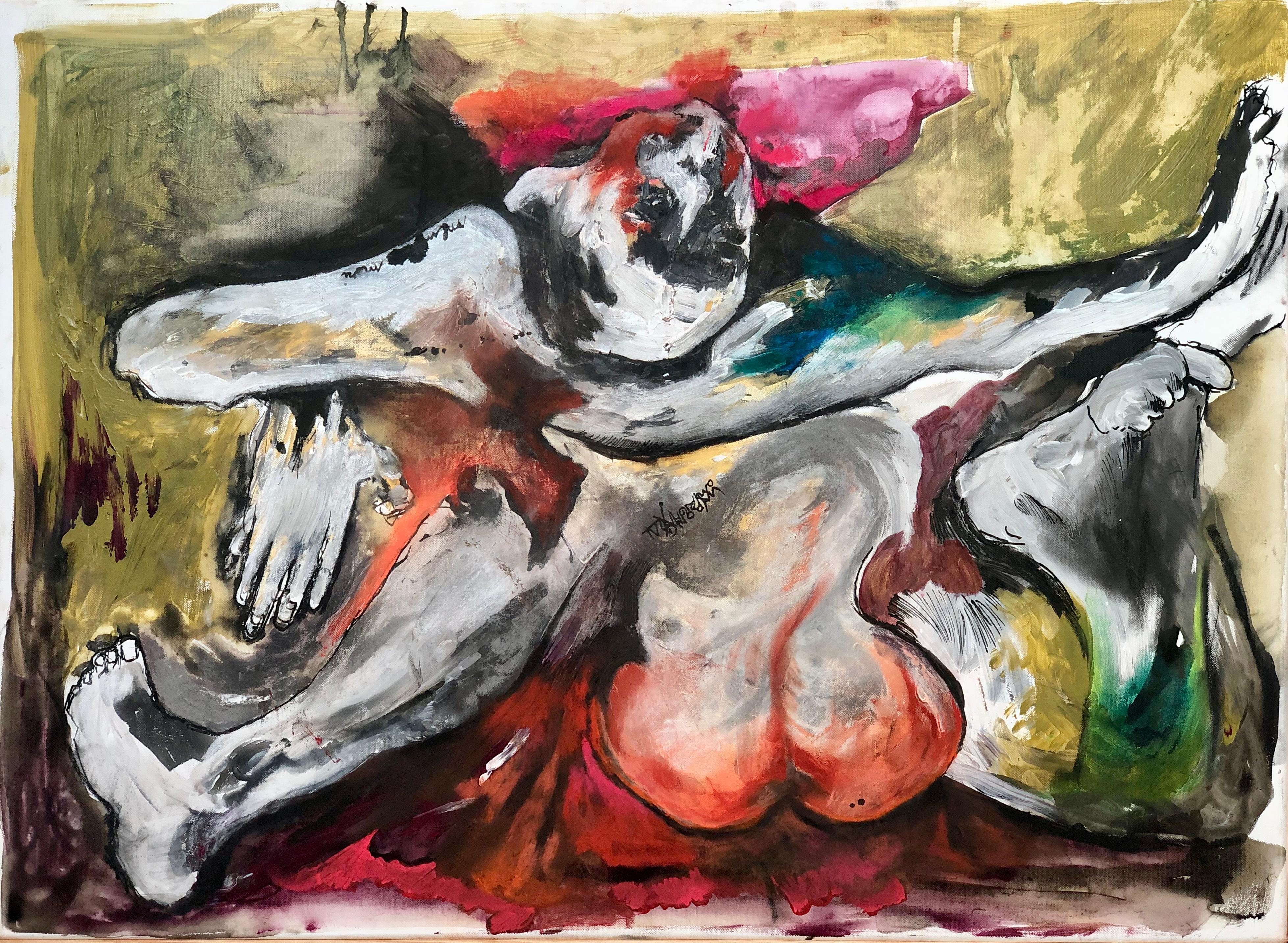 Tecnica mista, acrilico, tempera, inchiostro e pastello a secco