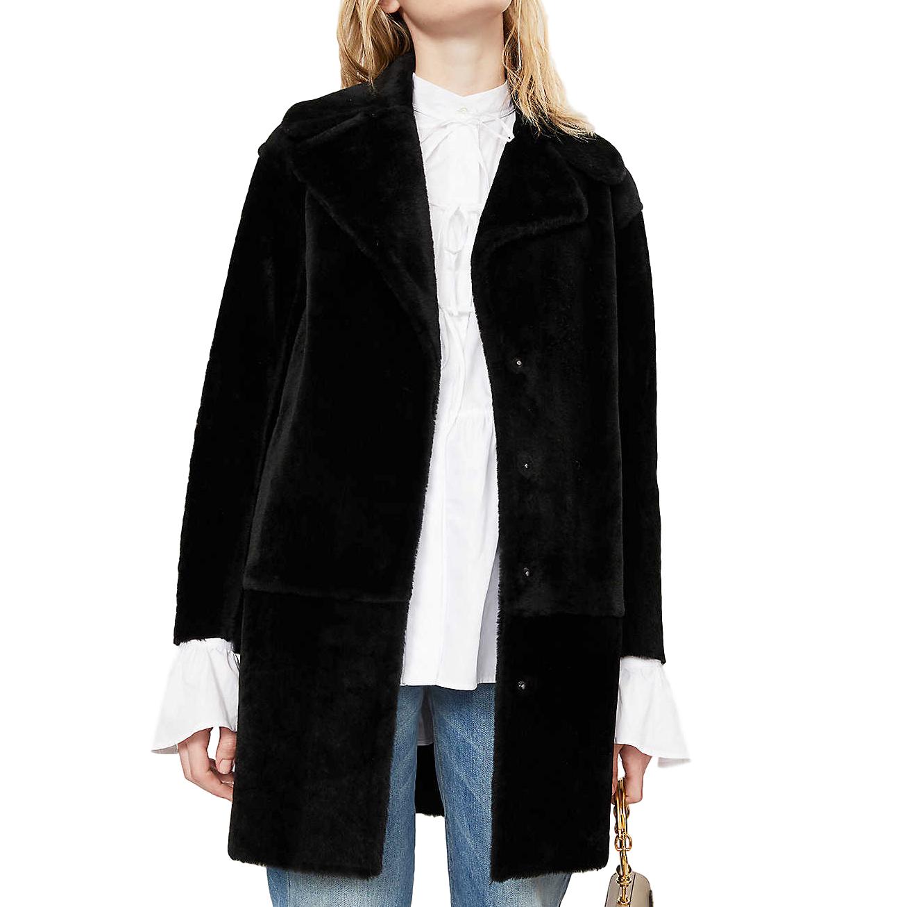 Claudie Pierlot Black Fancy Shearling Coat

- Black Jacket
- 100% Sheep fur and skin
- Thick collar
- Buttoned down center front
- Dual front Slip pockets

Please note, these items are pre-owned and may show some signs of storage, even when unworn