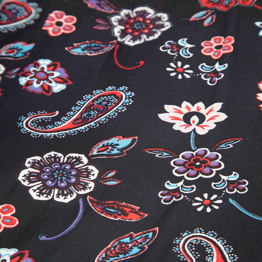 Black Claudie Pierlot Paisley & Floral Print Dress Size M For Sale