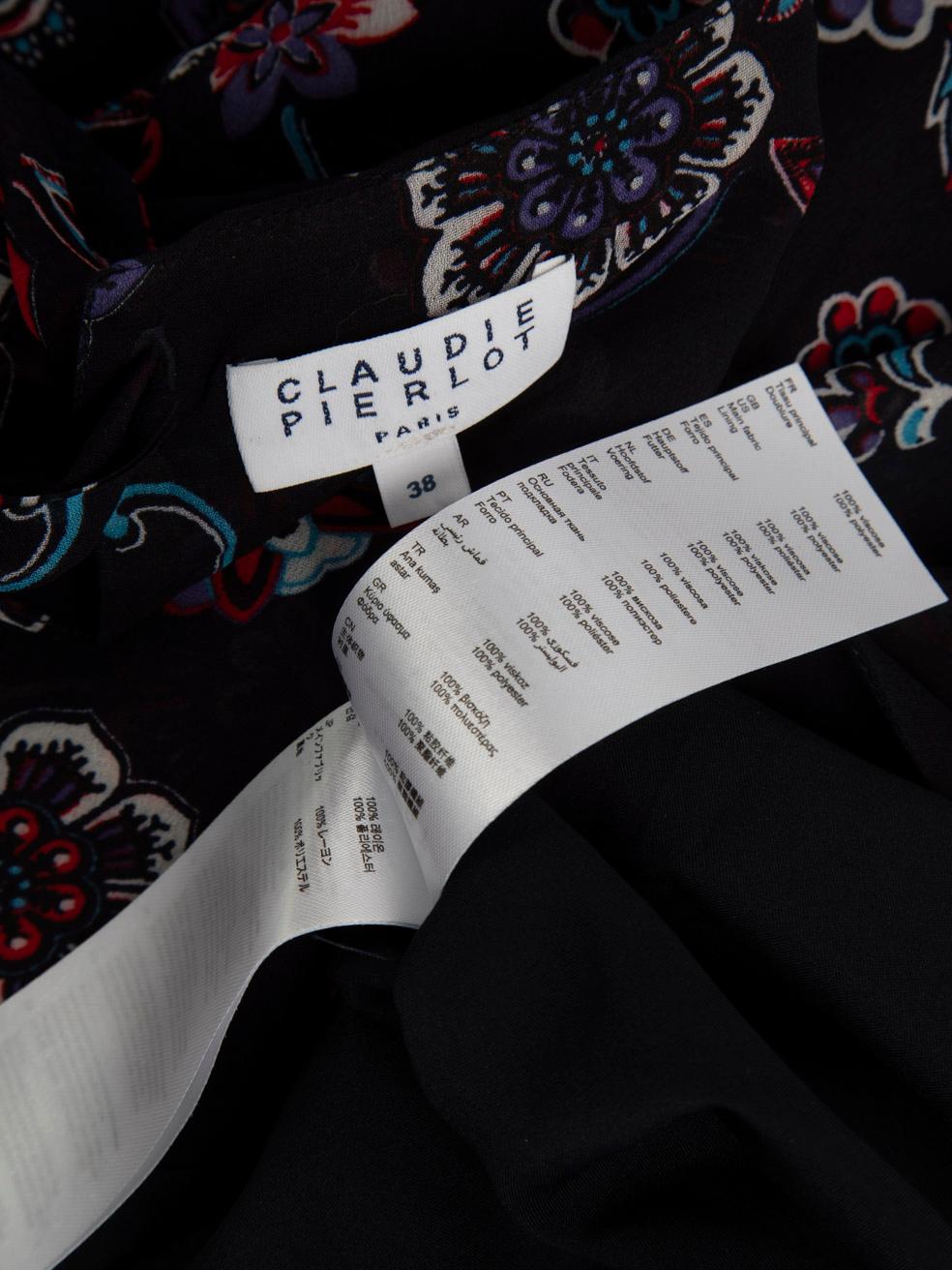 Claudie Pierlot Paisley & Floral Print Dress Size M In Good Condition For Sale In London, GB