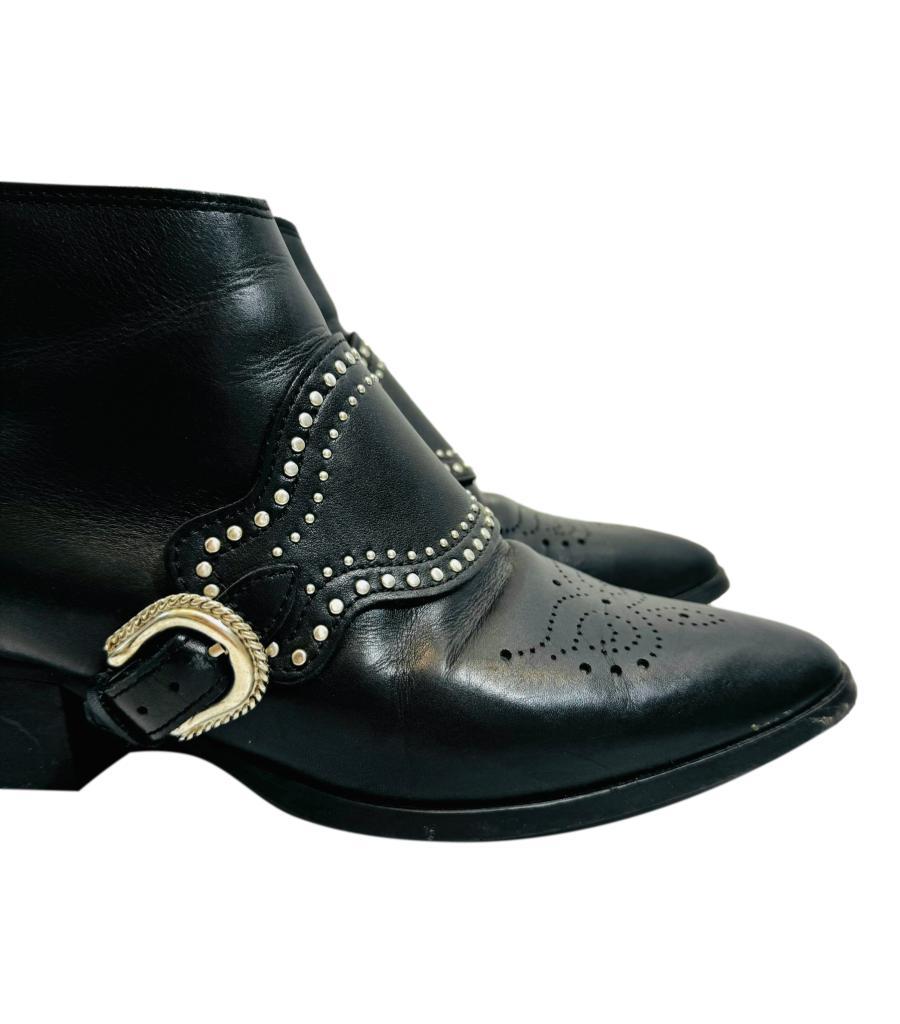 Claudie Pierlot Studded Buckle Ankle Boots For Sale 2