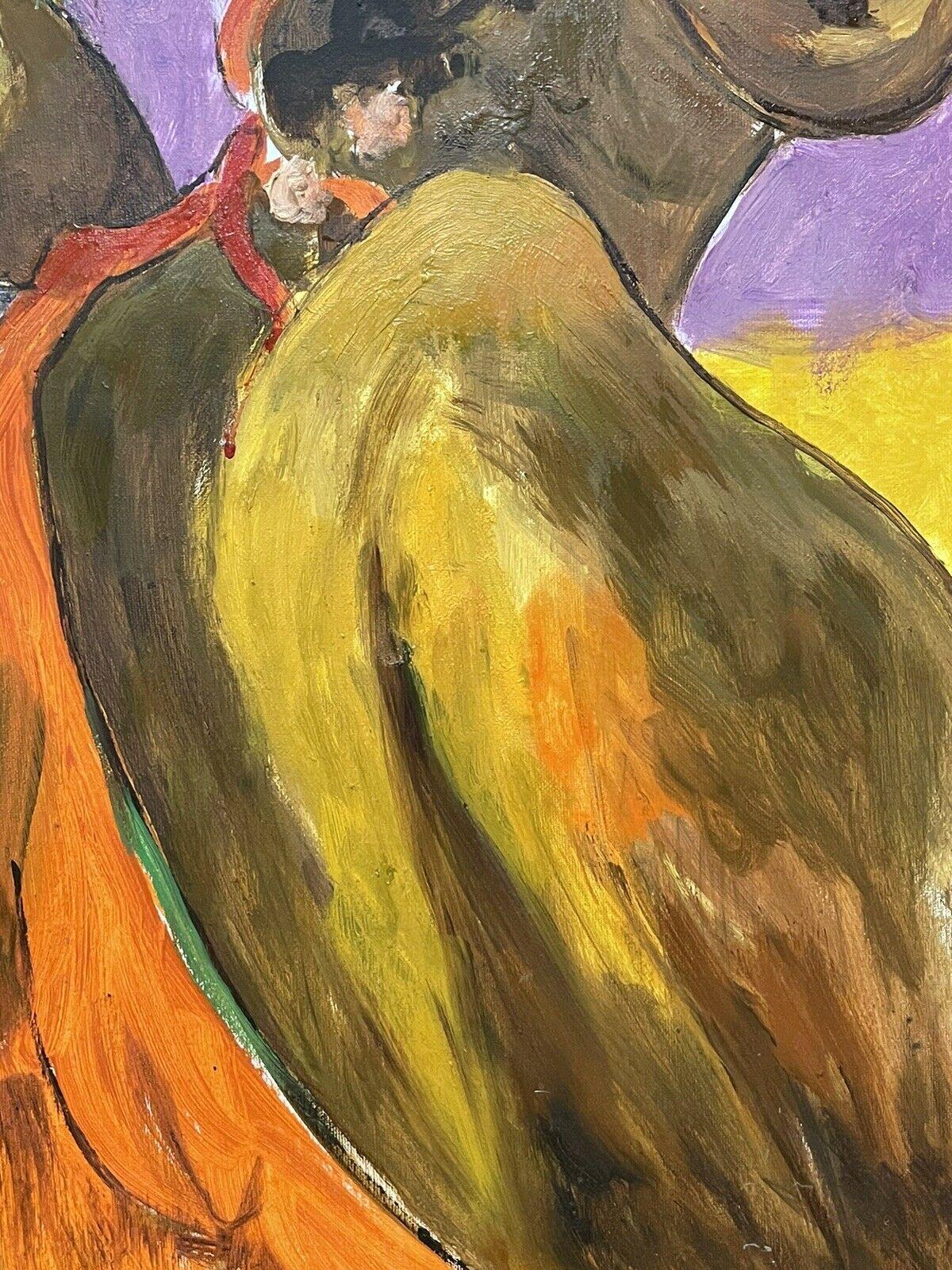 CLAUDINE RIBOULET (francese 1924-2013) GRANDE OLIO FIRMATO - RITRATTO DI DONNA - Painting Impressionismo di Claudine Riboulet