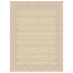 Beige Ornamental Rug traditional floral for living room - Claudine Terrestre