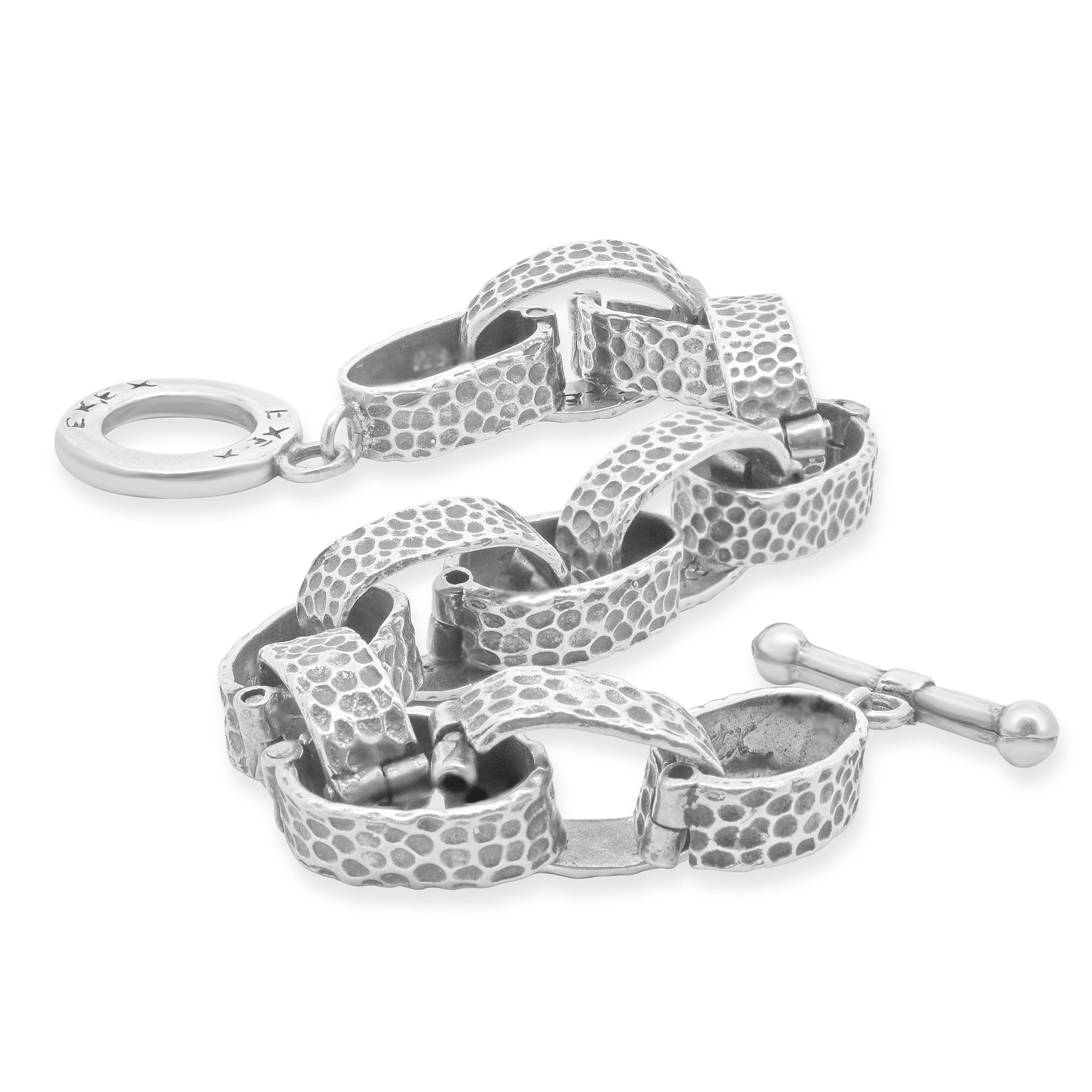 Claudio Agudato Bracelet à maillons ovales en argent sterling Pour femmes en vente