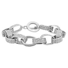 Claudio Agudato Sterling Silver Oval Link Bracelet