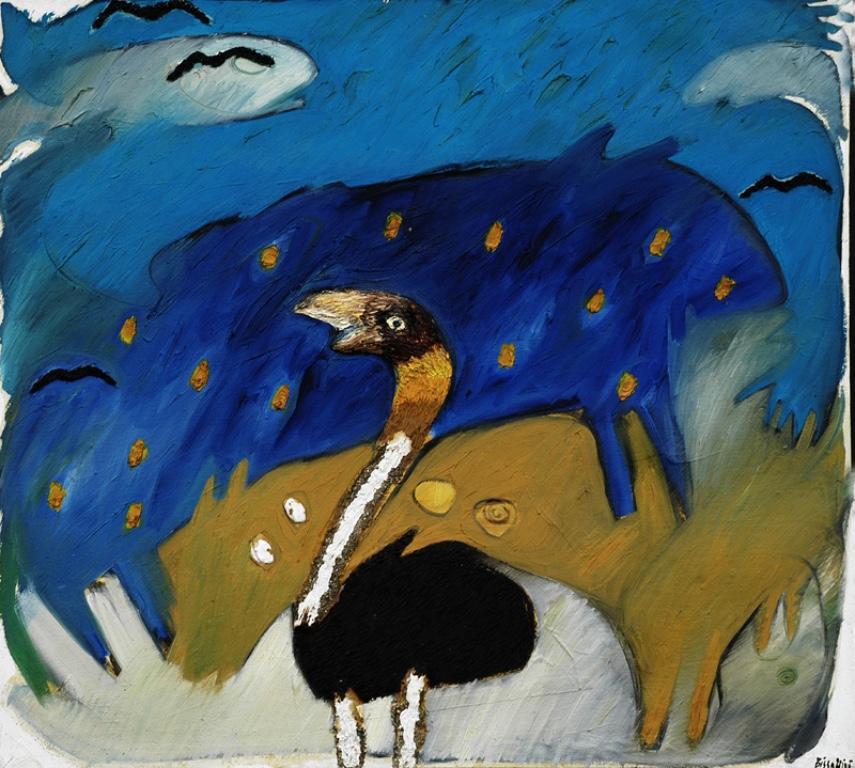  Claudio Bissattini Animal Painting - Fantasy Animals - Acrylic Paint by C. Bissattini - 1980s