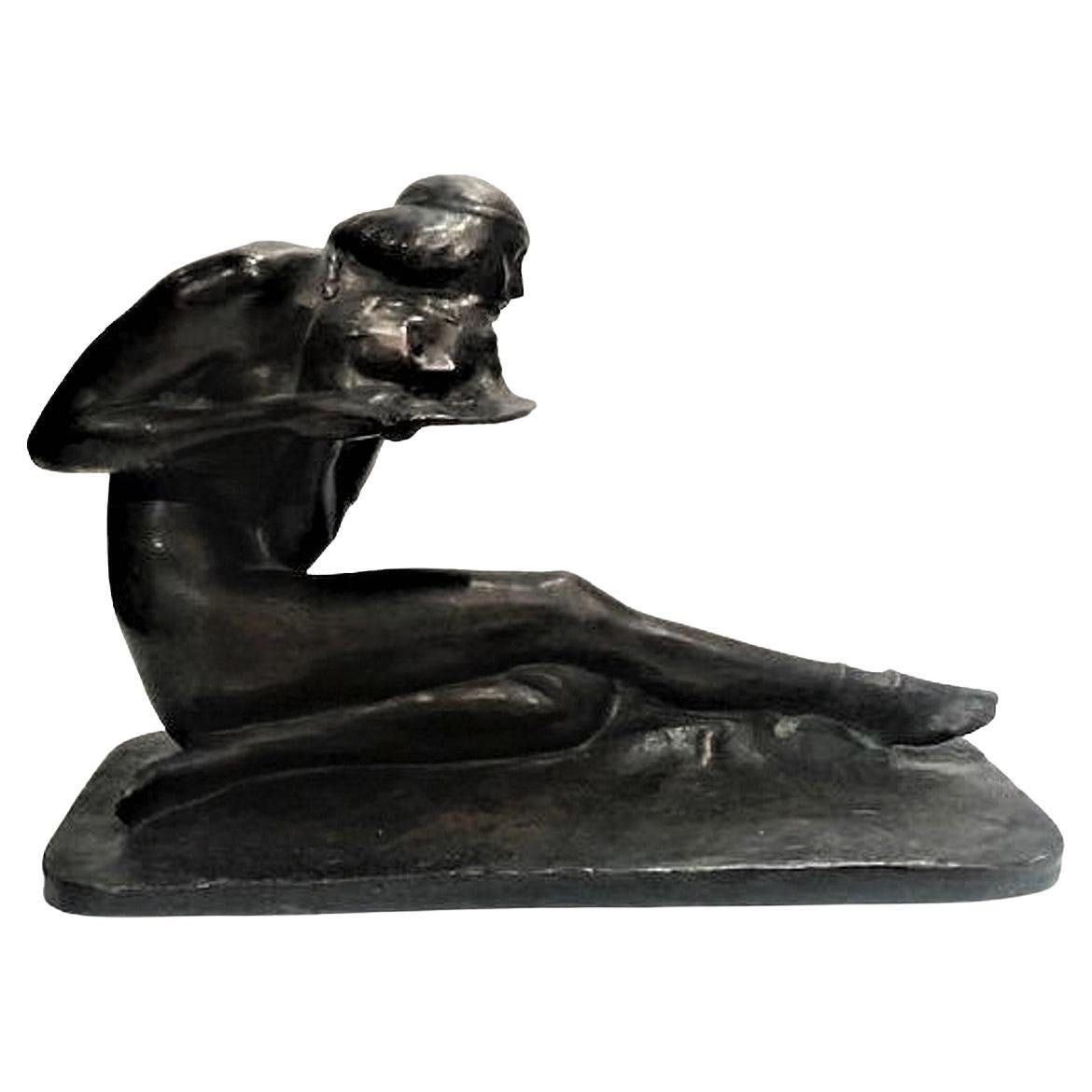 Claudio Botta, „Salome“, Skulptur aus patinierter Bronze, ca. 1923