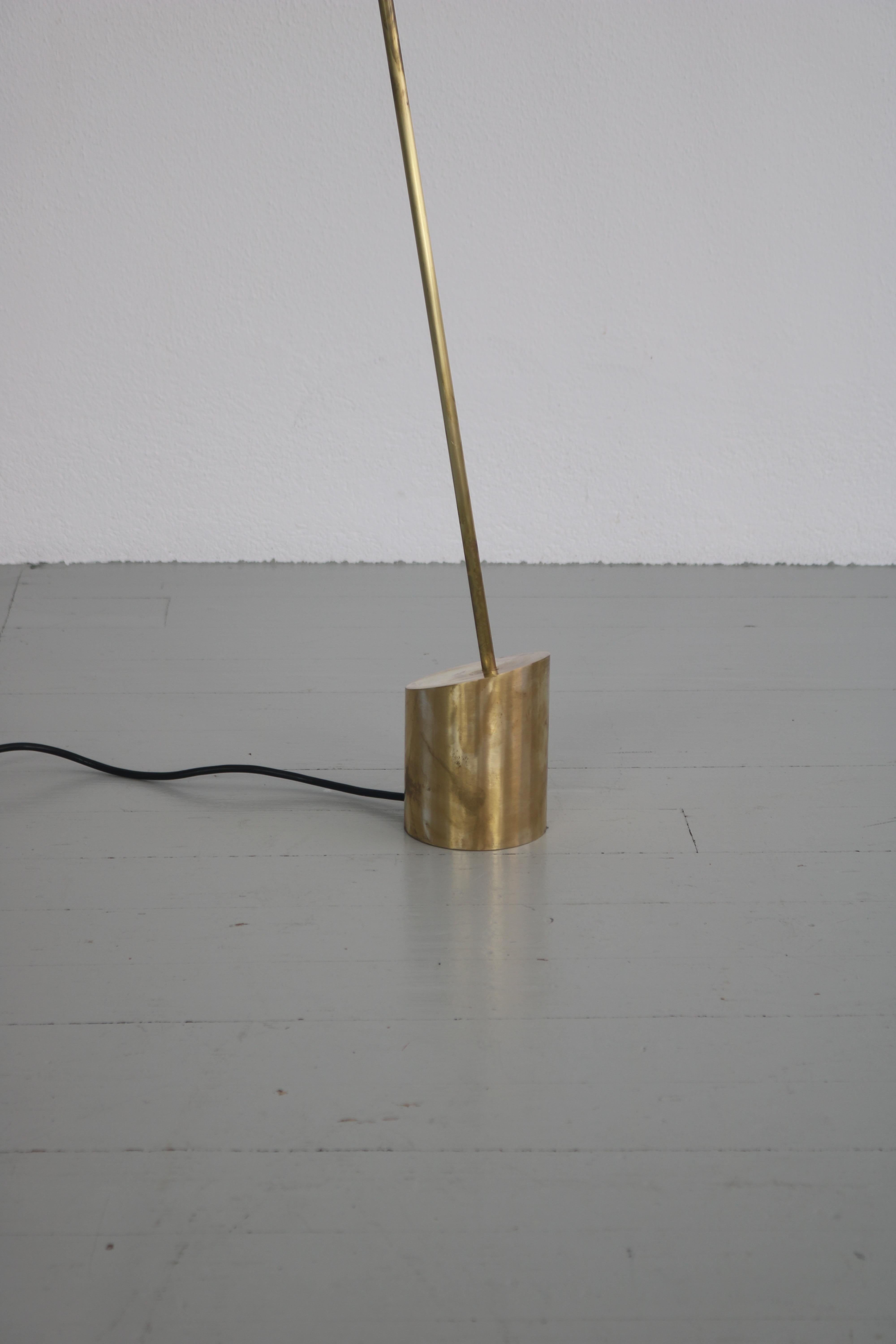 Claudio Brocchini Handmade Brass Floor Lamp Model 