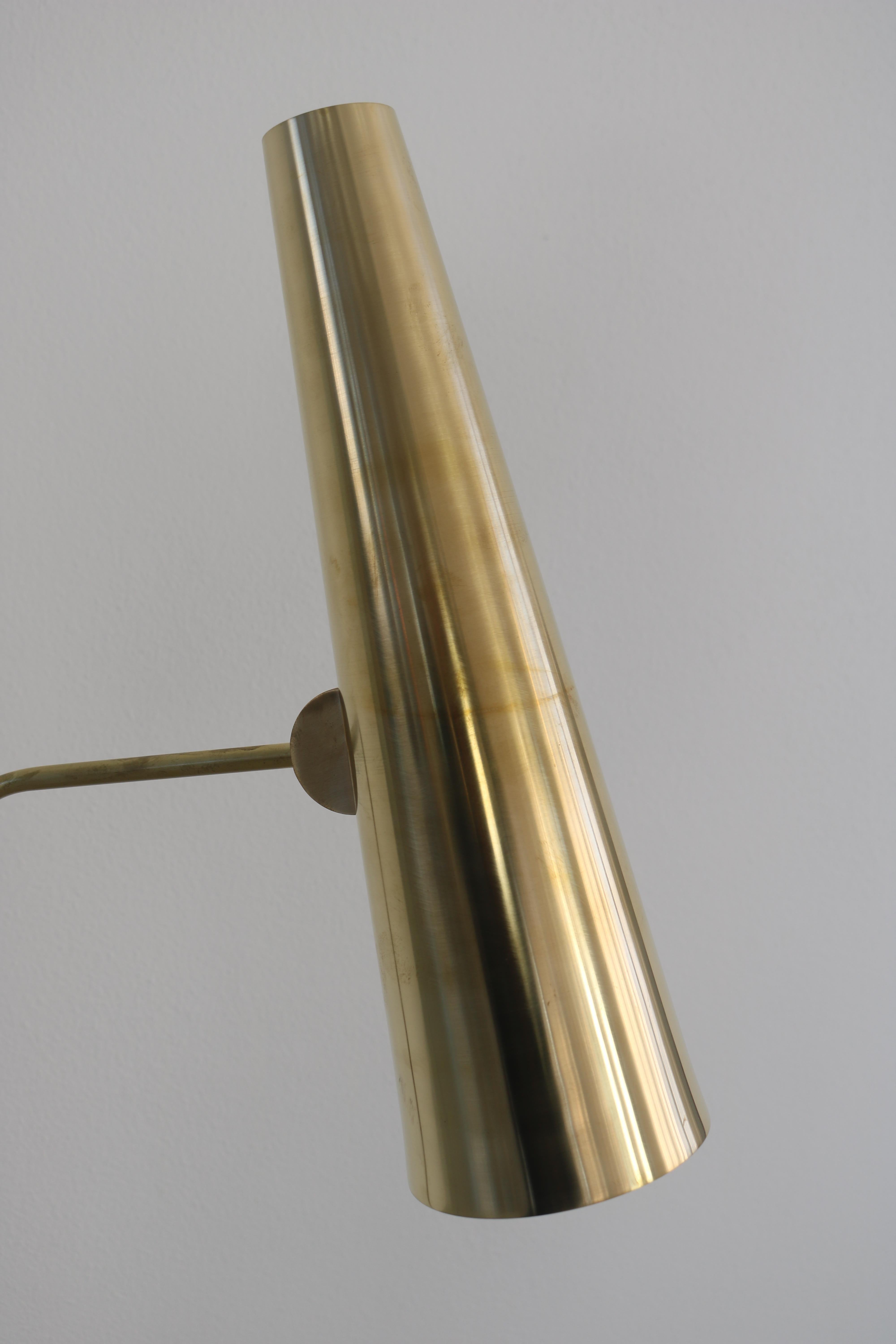 Claudio Brocchini Handmade Brass Floor Lamp Model 