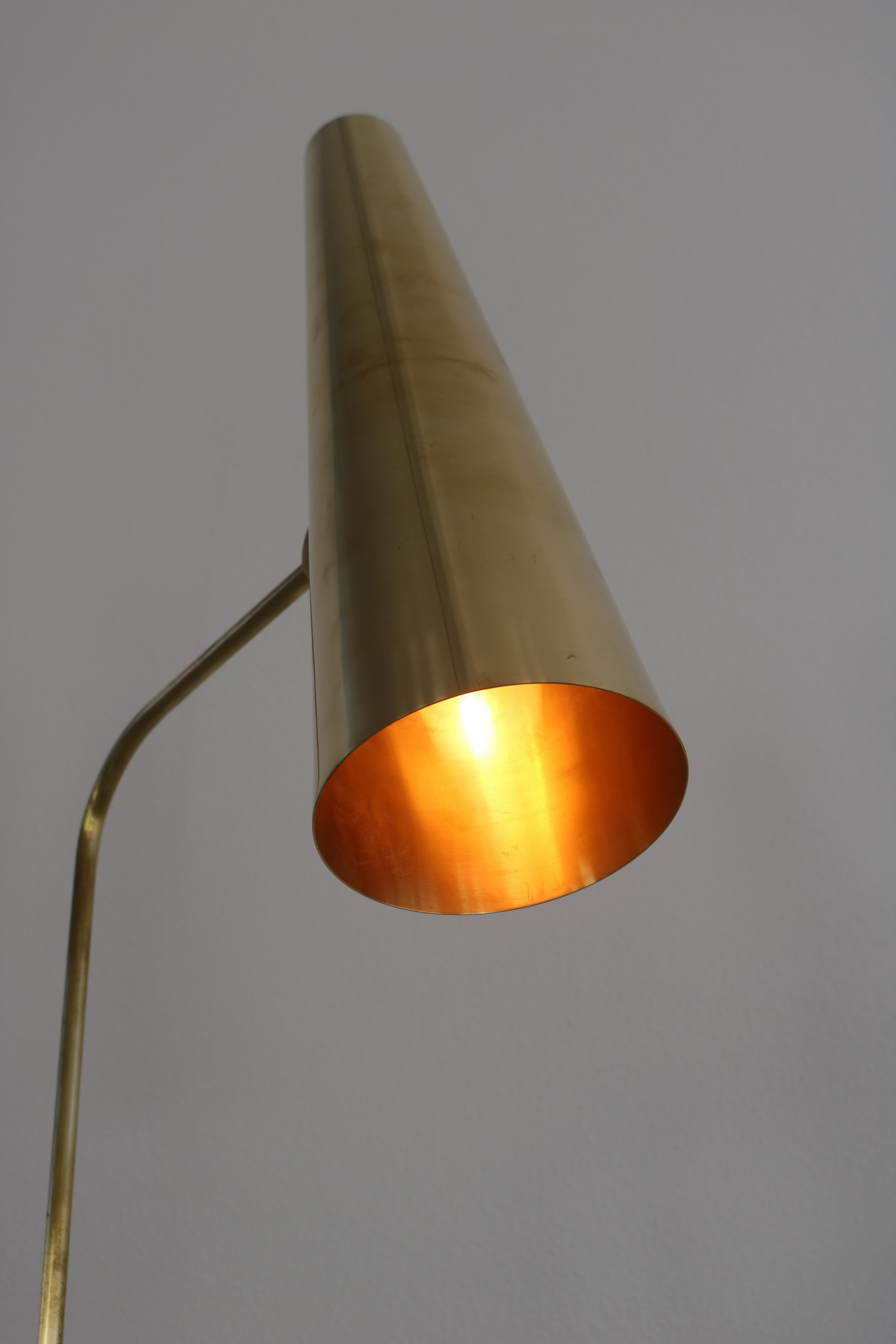 Claudio Brocchini Handmade Brass Floor Lamp Model 