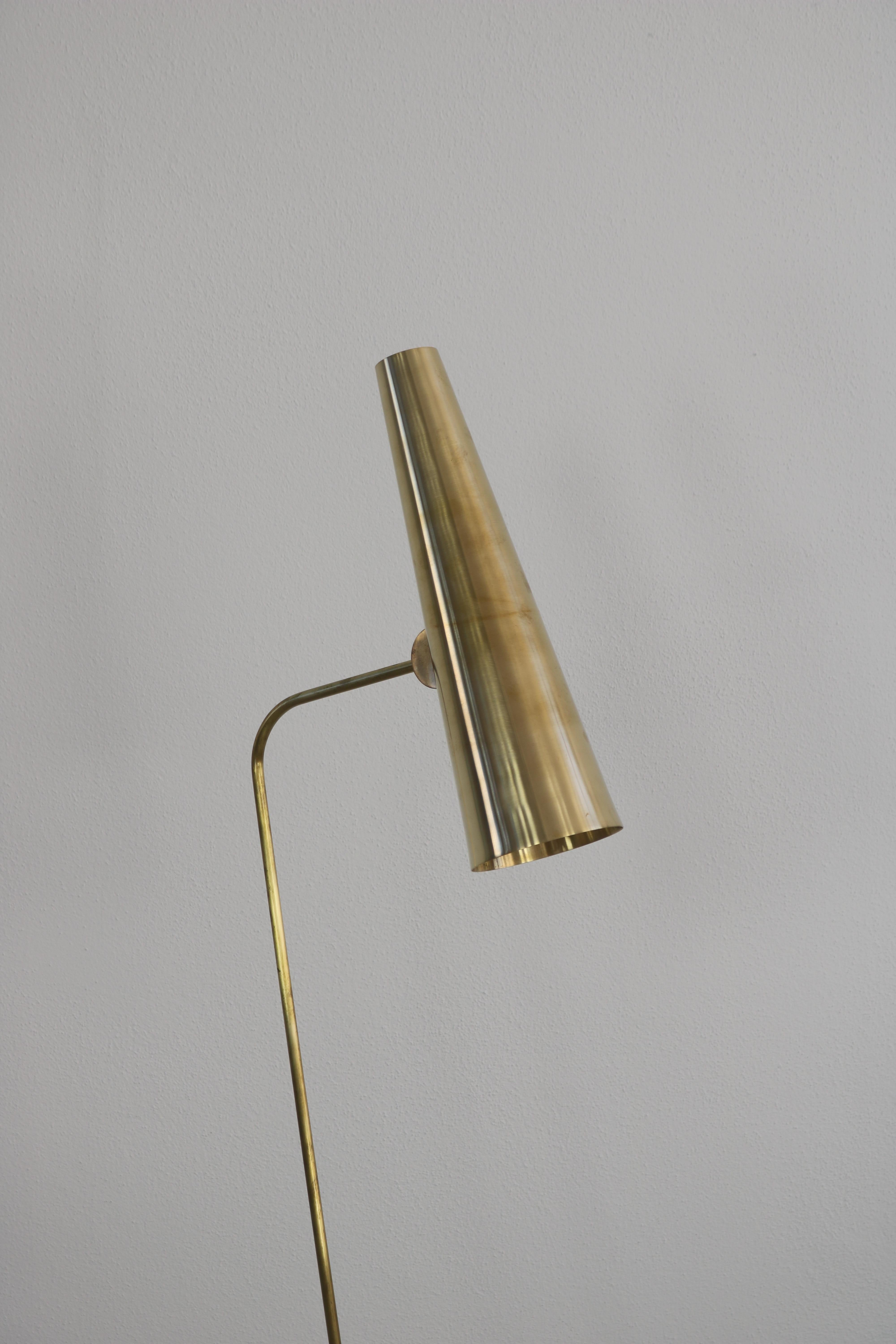 Claudio Brocchini Handmade Brass Floor Lamp Model 