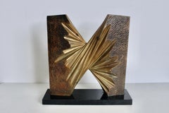 Claudio Capotondi Abstract Bronze Table Sculpture, 1995