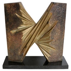 Claudio Capotondi Abstract Bronze Table Sculpture, 1995