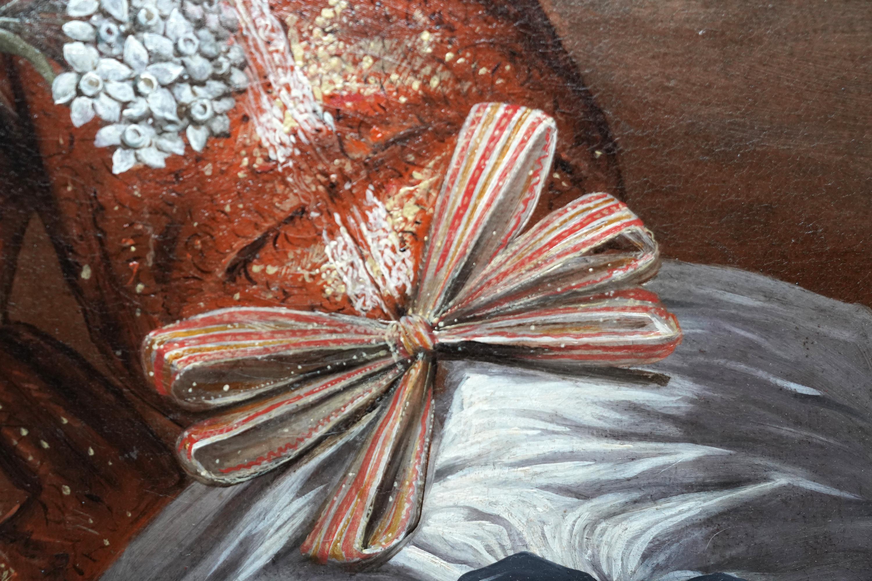 Ritratto di nobildonna spagnola - Dipinto a olio d'arte antica del 17° secolo in vendita 6