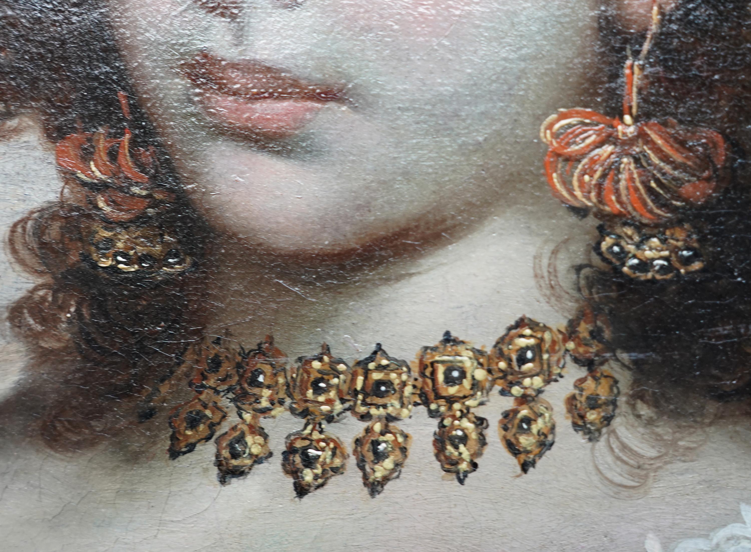 Ritratto di nobildonna spagnola - Dipinto a olio d'arte antica del 17° secolo in vendita 10