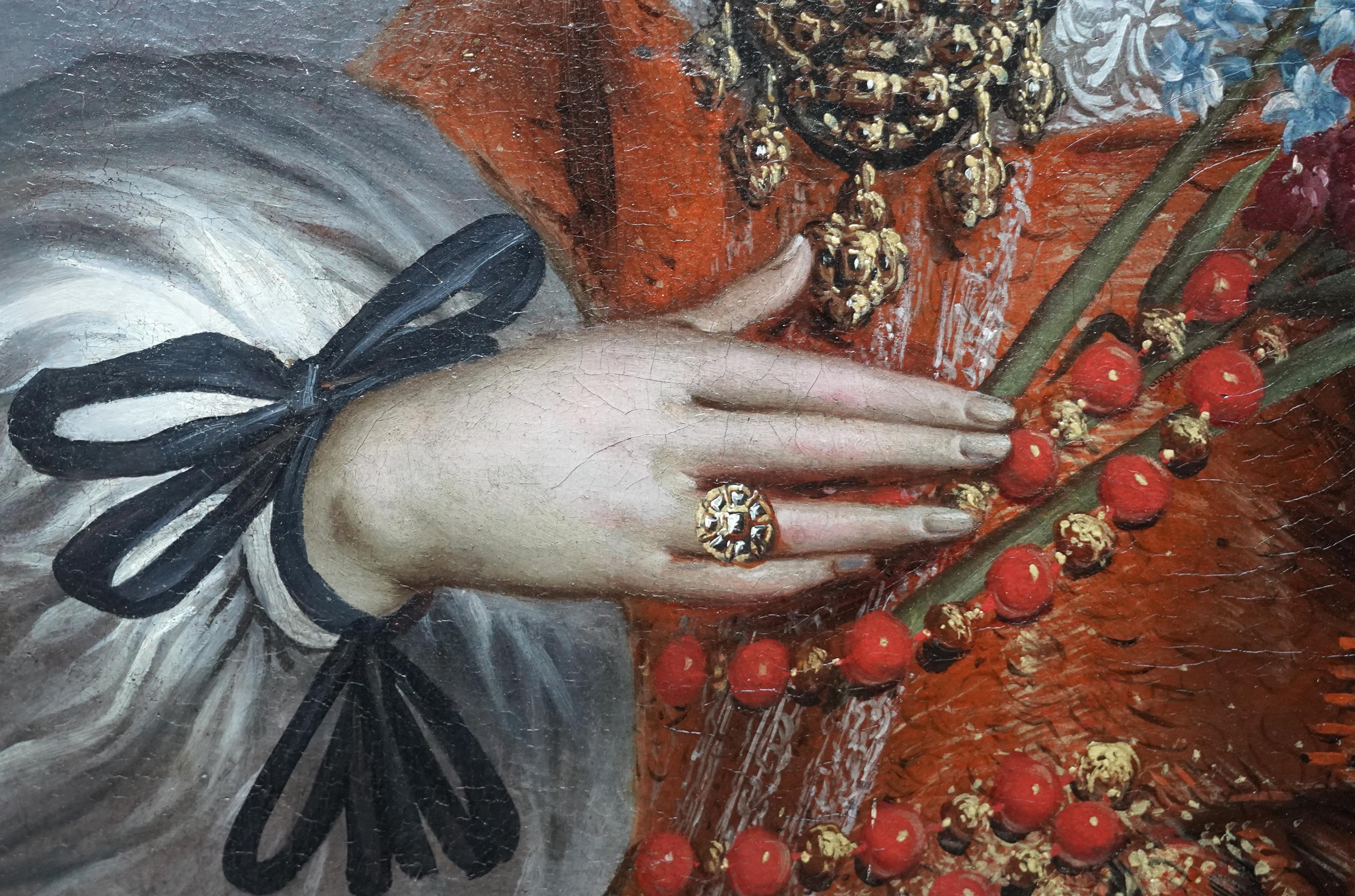 Ritratto di nobildonna spagnola - Dipinto a olio d'arte antica del 17° secolo in vendita 3