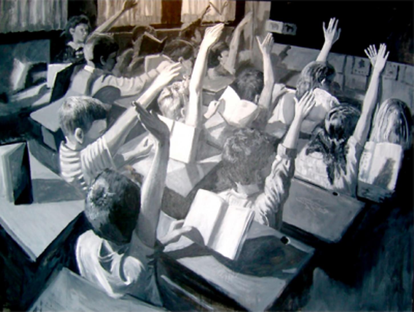 Figurative Painting de Claudio GALLINA - Permiso para Pensar