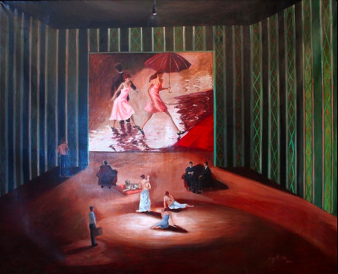 Figurative Painting de Claudio GALLINA - Teatriz de la vida