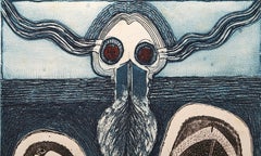 El Fondo del Mar, Aguatinta de Claudio Juarez, 1970