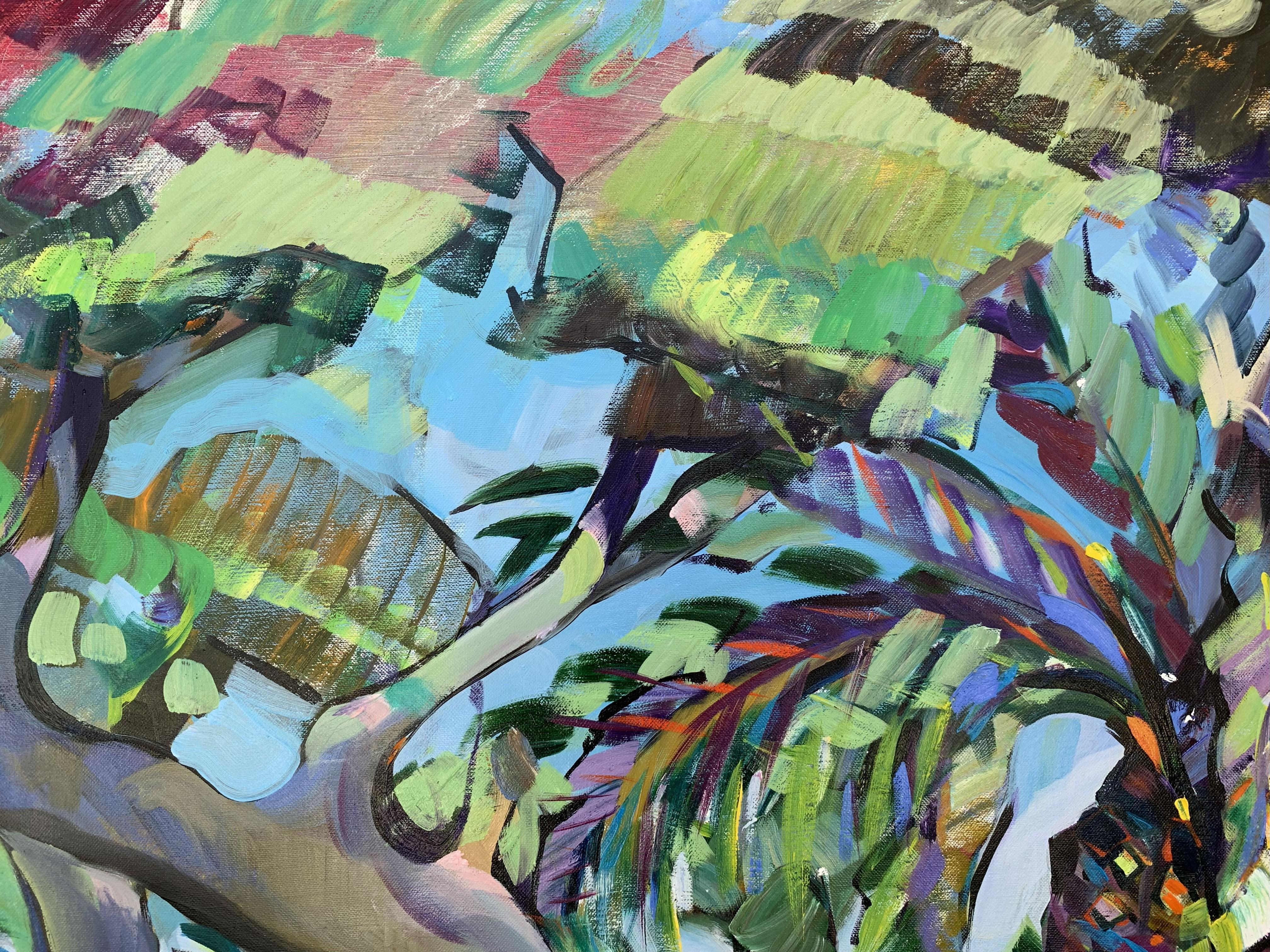 PARADISE Original Öl auf Leinwand Signiert und datiert vom Künstler im Angebot 1