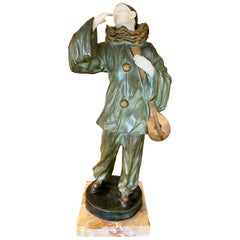 Claudio Mimo Blasco, Chryselephantin "Pierrot con il mandolino", XX secolo