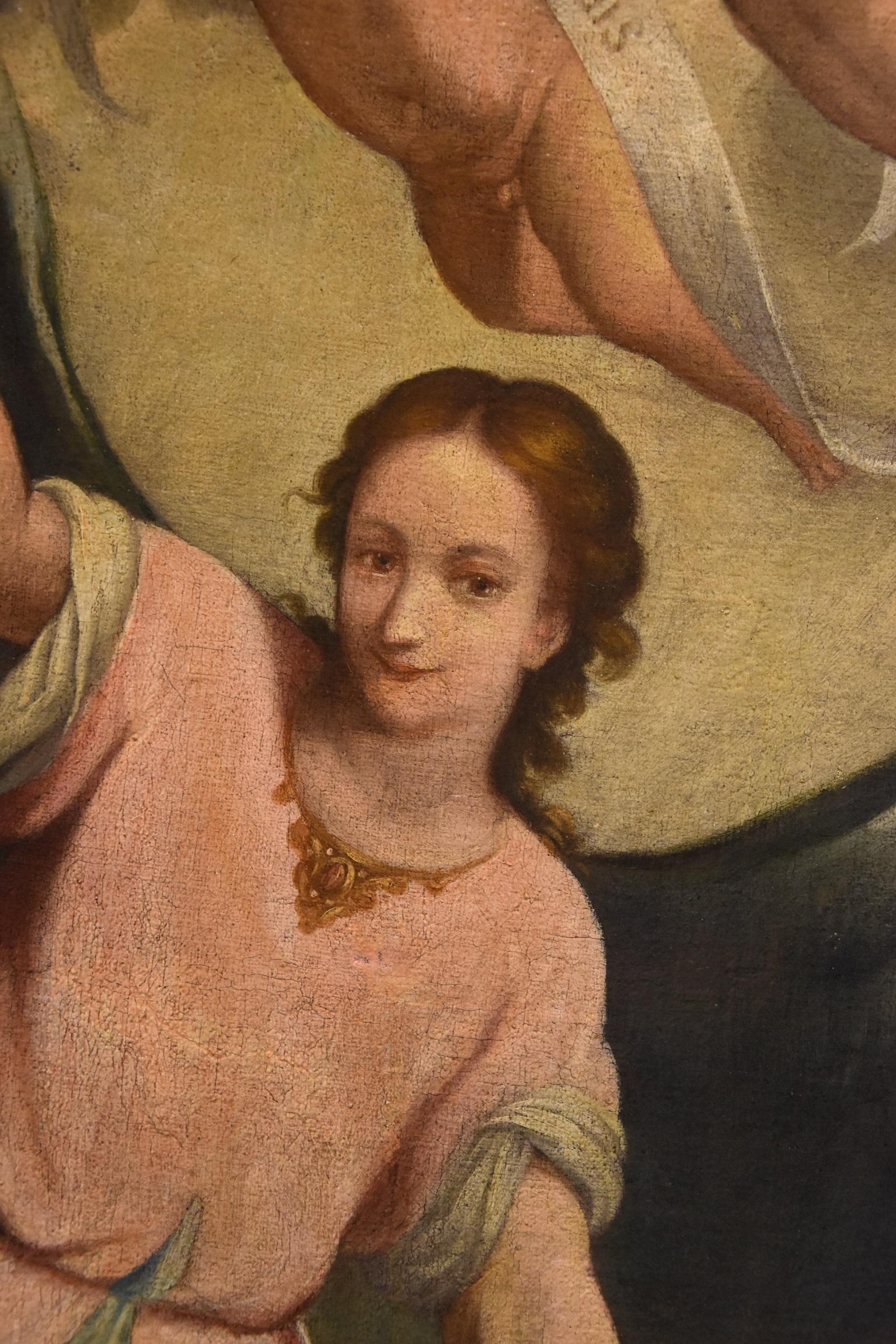 Peinture à l'huile sur toile « Guardian Angel Ridolfi » du maître ancien 17/18e siècle, Italie en vente 8