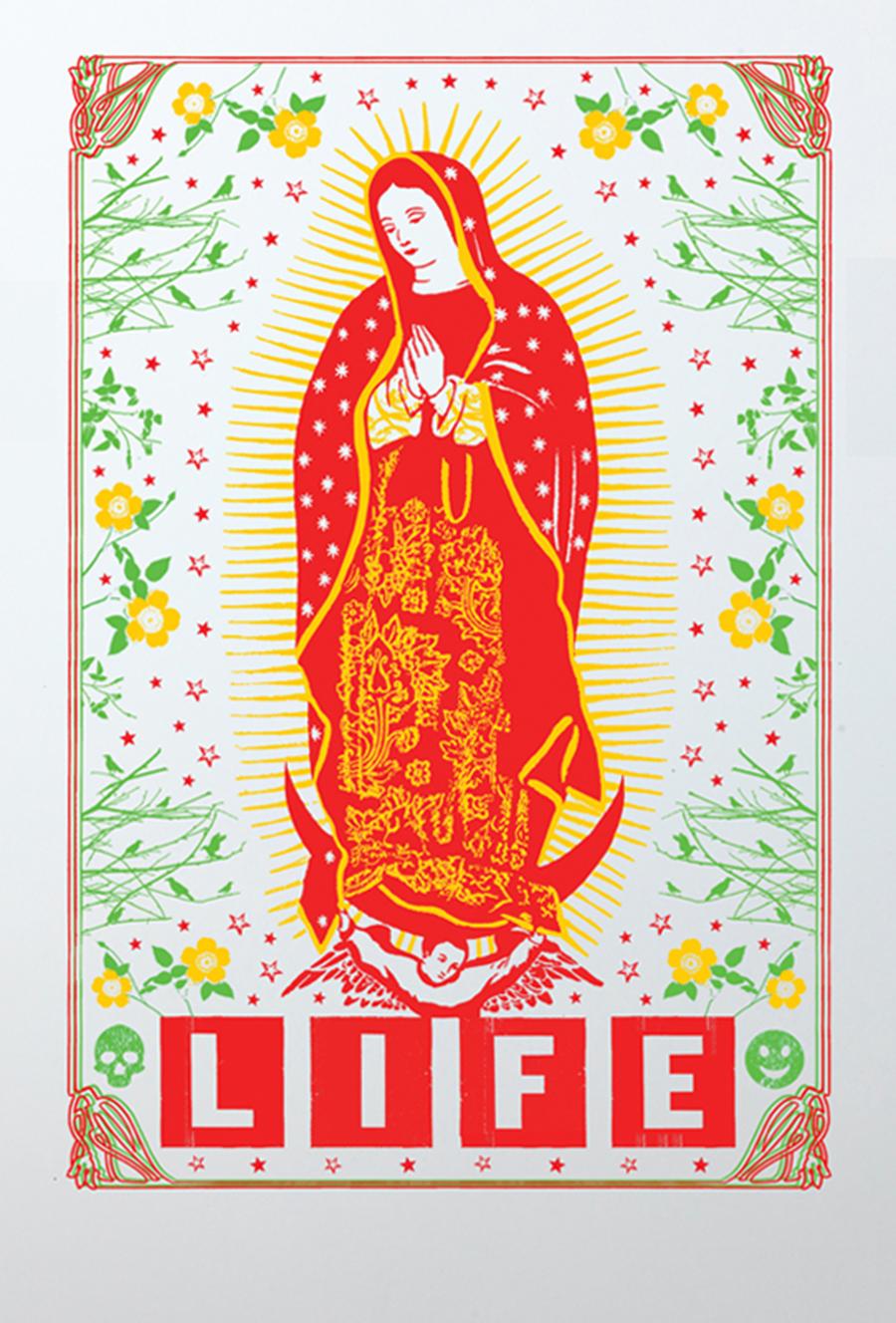 GUADALUPE - Print by Claudio Roncoli