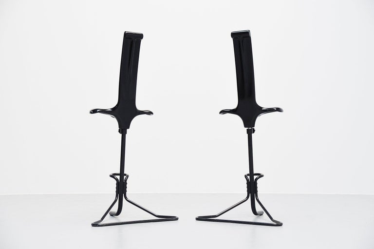 Tabouret De Bar Appoggio Par Claudio Salocchi, 1971, Fibre De Verre Blanc