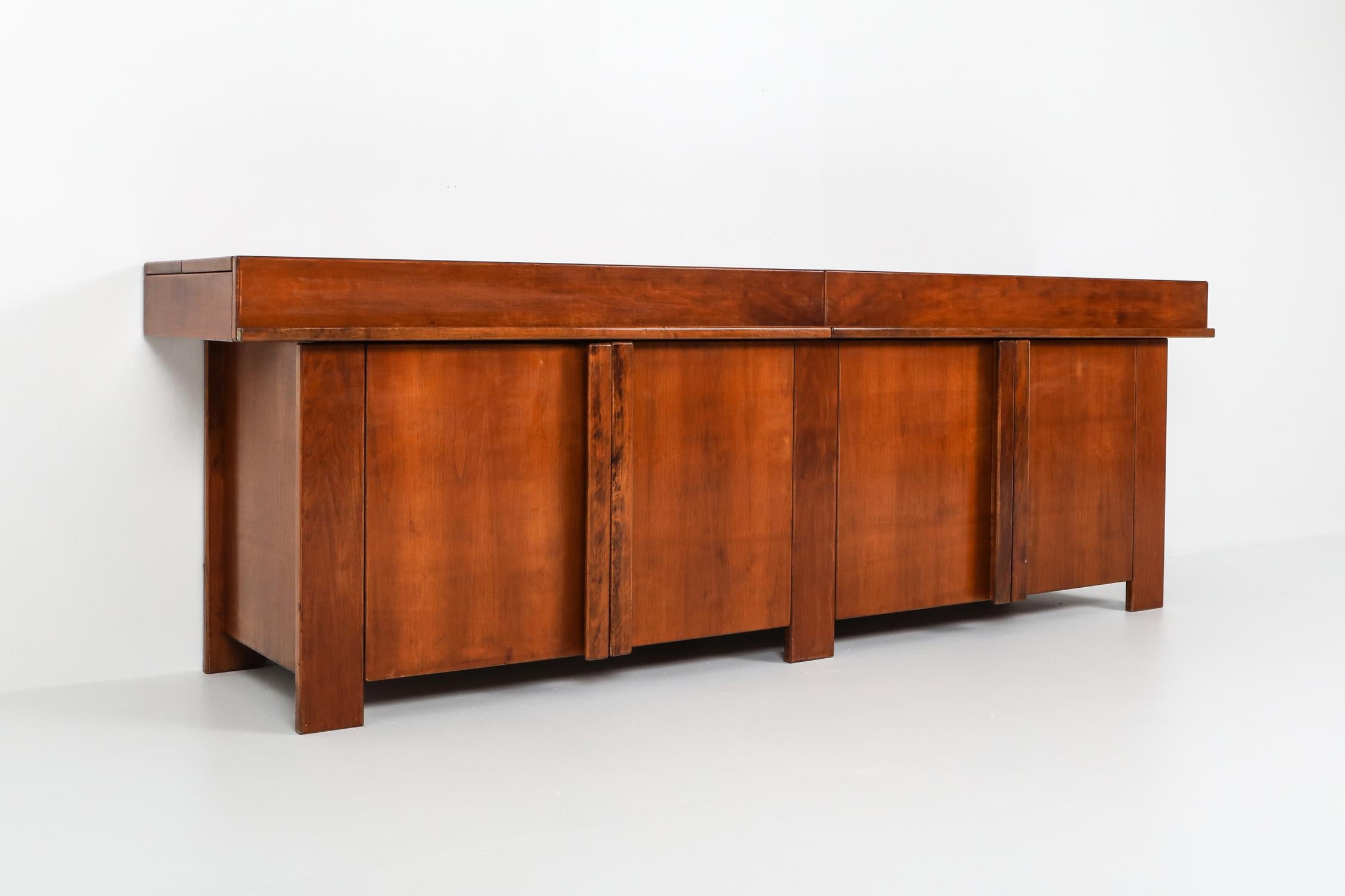 European Giovanni Michelucci Style Credenza in Solid Elm