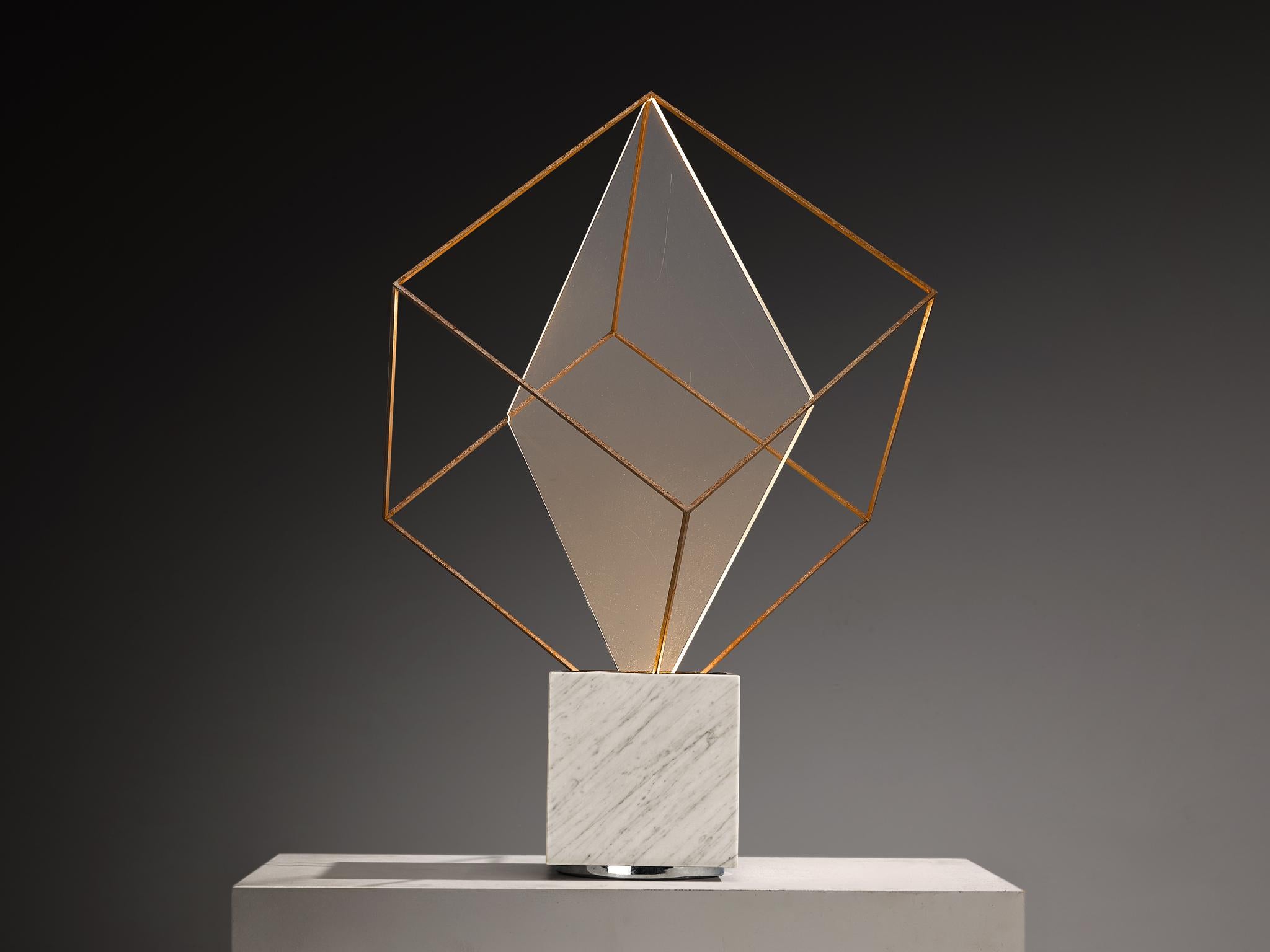 Claudio Salocchi for Lumenform, 'Tulpa' lamp, marble, steel, chrome-plated steel, methacrylate, Italy, 1971

Designed in 1971 by the Italian architect and industrial designer Claudio Salocchi (1934-2012) for Lumenform, the Tulpa lamp represents a