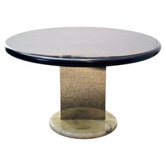 Claudio Salocchi for Sormani table in rosewood, steel and marble, 1970s