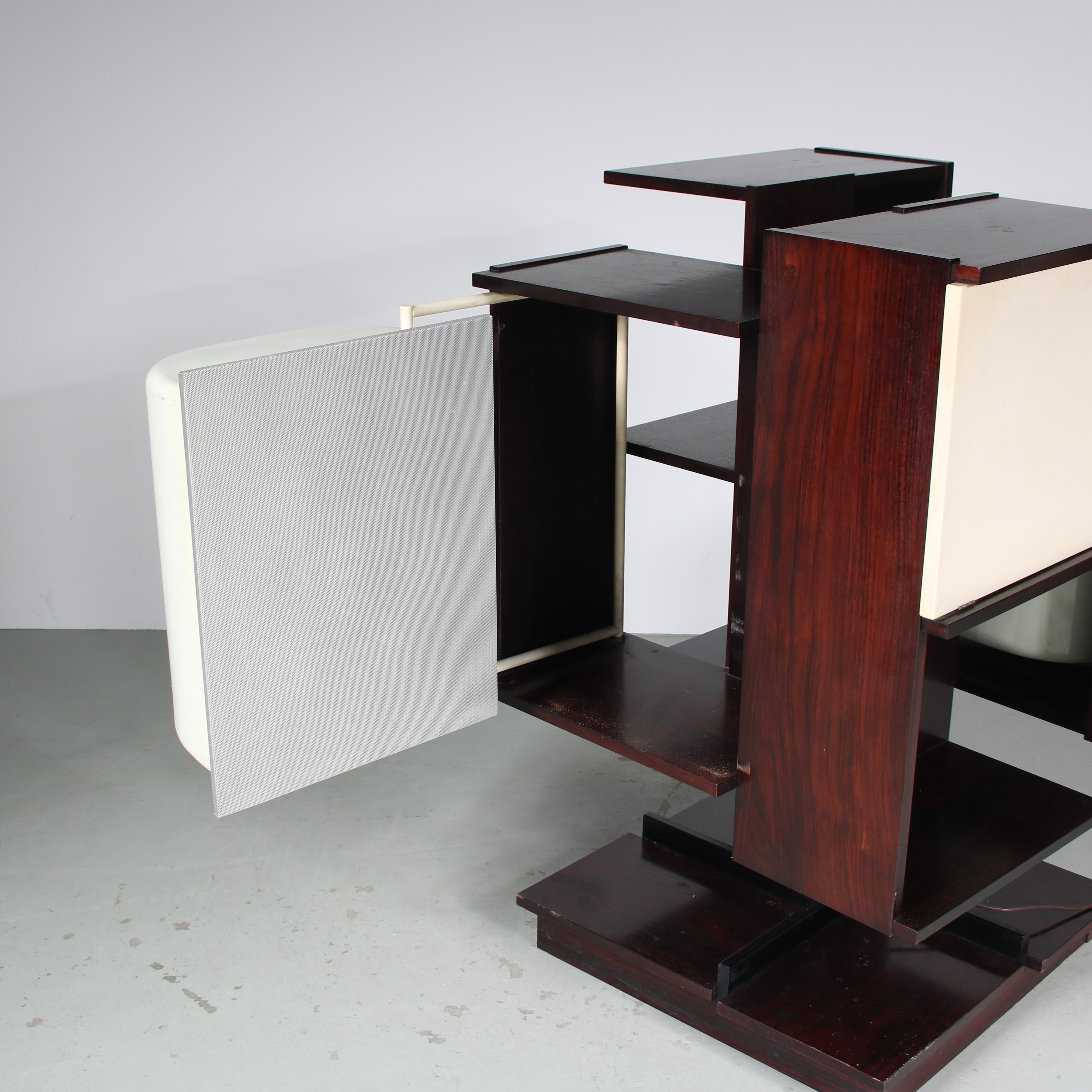 Wood Claudio Salocchi HiFi Cabinet for Sormani, Italy 1960 For Sale