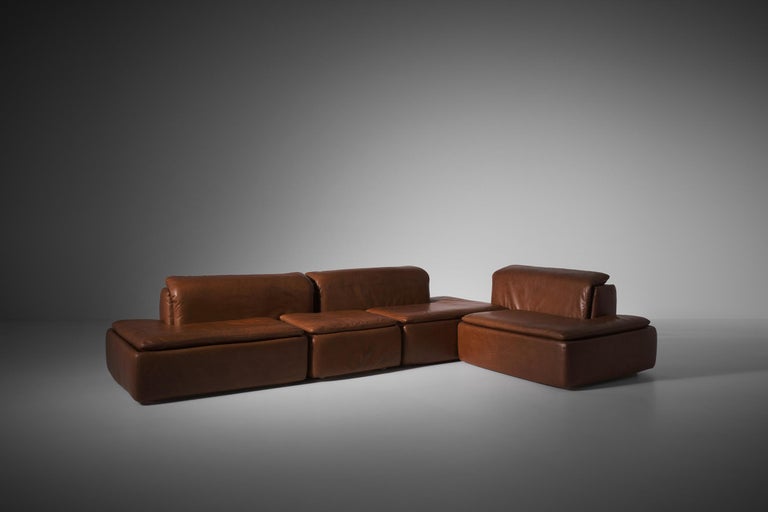 Mid-Century Modern Claudio Salocchi ‘Paione’ Modular Sofa for Sormani, Italy 1968 For Sale
