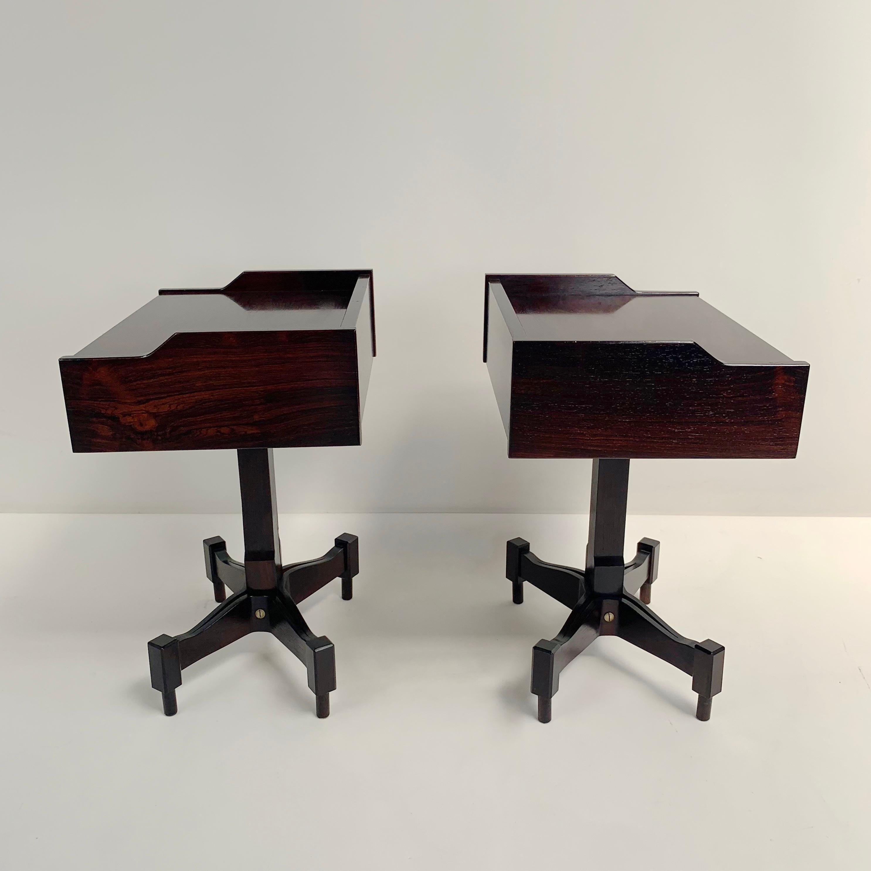Claudio Salocchi Pair Of Nightstands For Sormani, c.1960, Italy. In Good Condition In Brussels, BE