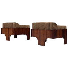 Claudio Salocchi Pair of 'Oriolo' Lounge Chairs 
