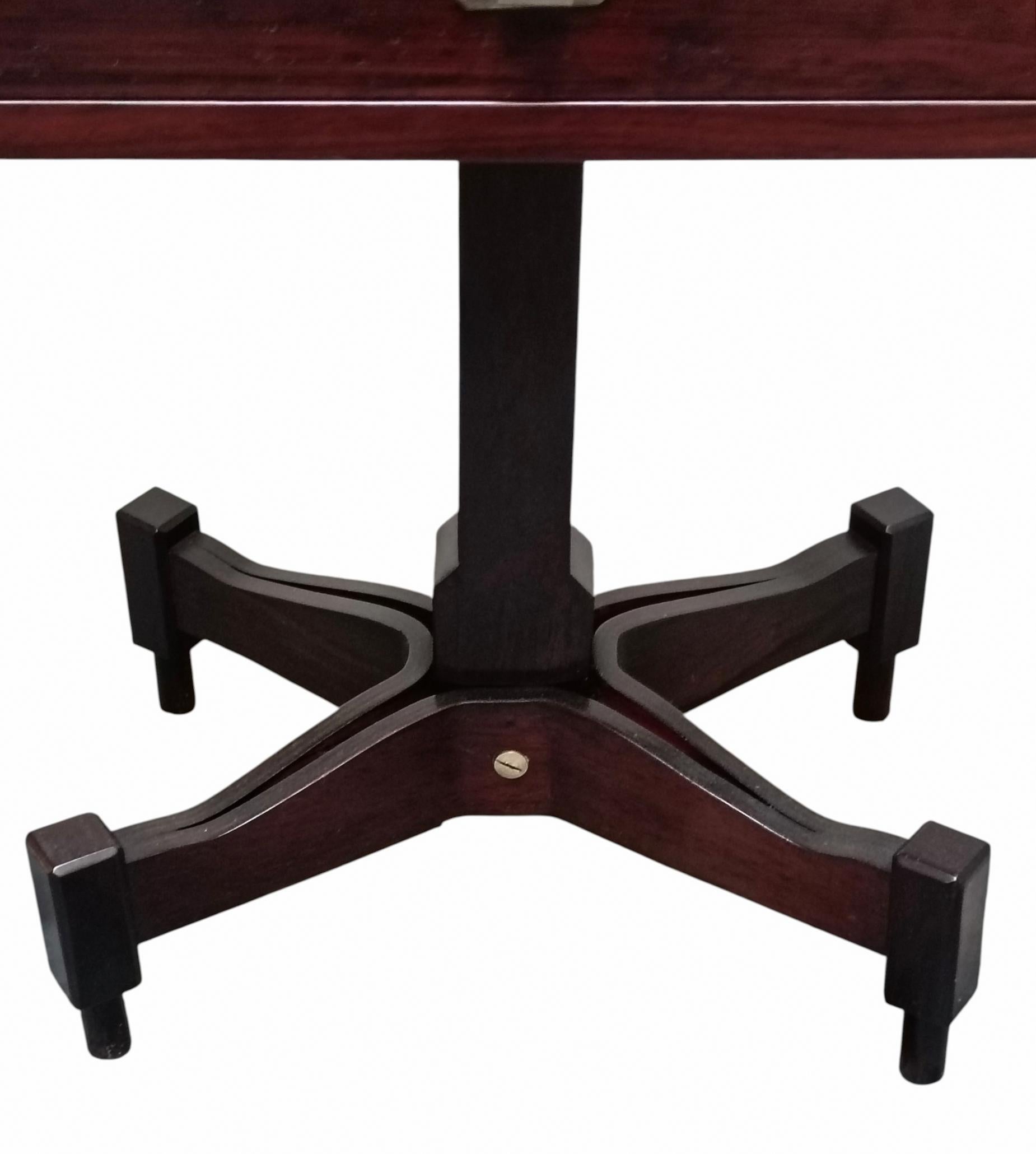 Bois Claudio Salocchi per Sormani Tavolino o Comodino in Legno, Italia 1960s en vente