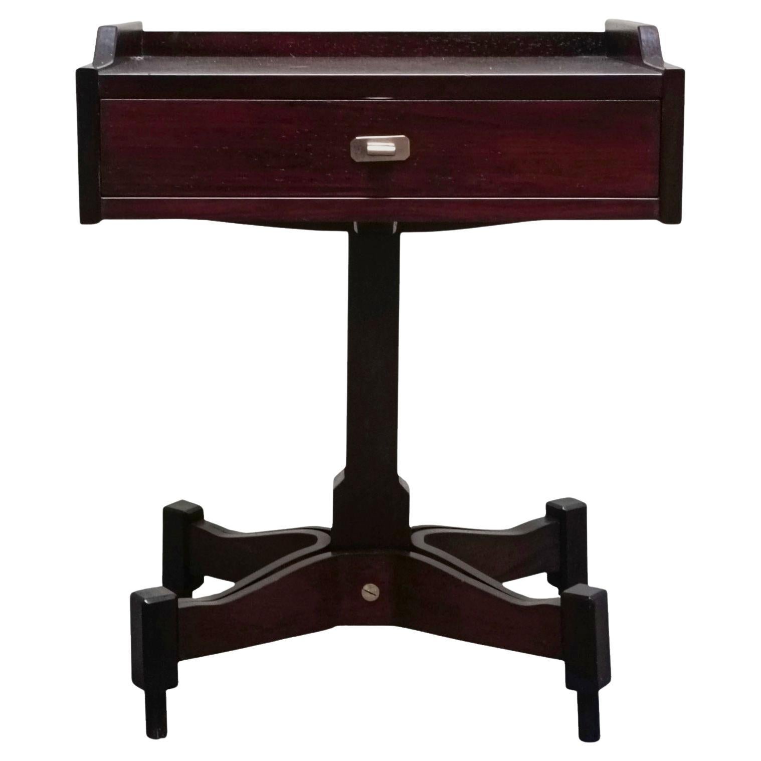 Claudio Salocchi per Sormani Tavolino o Comodino in Legno, Italia 1960s