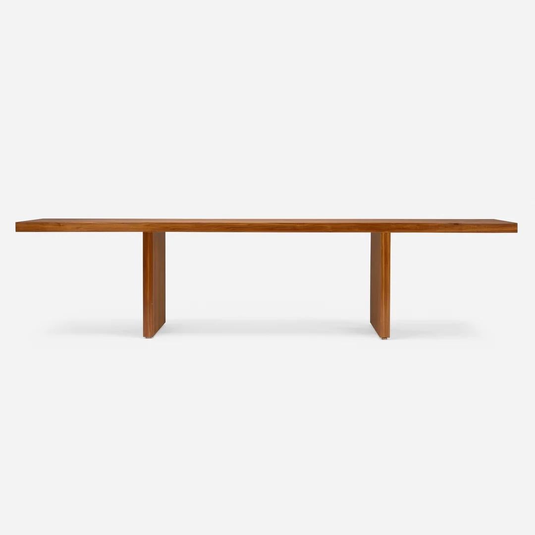 A very fine Italian walnut dining table by Claudio Silvestrin for Cappellini. Beautiful walnut. This would also make the coolest desk in a large office.

