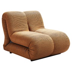 Claudio Vagnoni for 1P 'Pagru' Lounge Chair in Camel Upholstery
