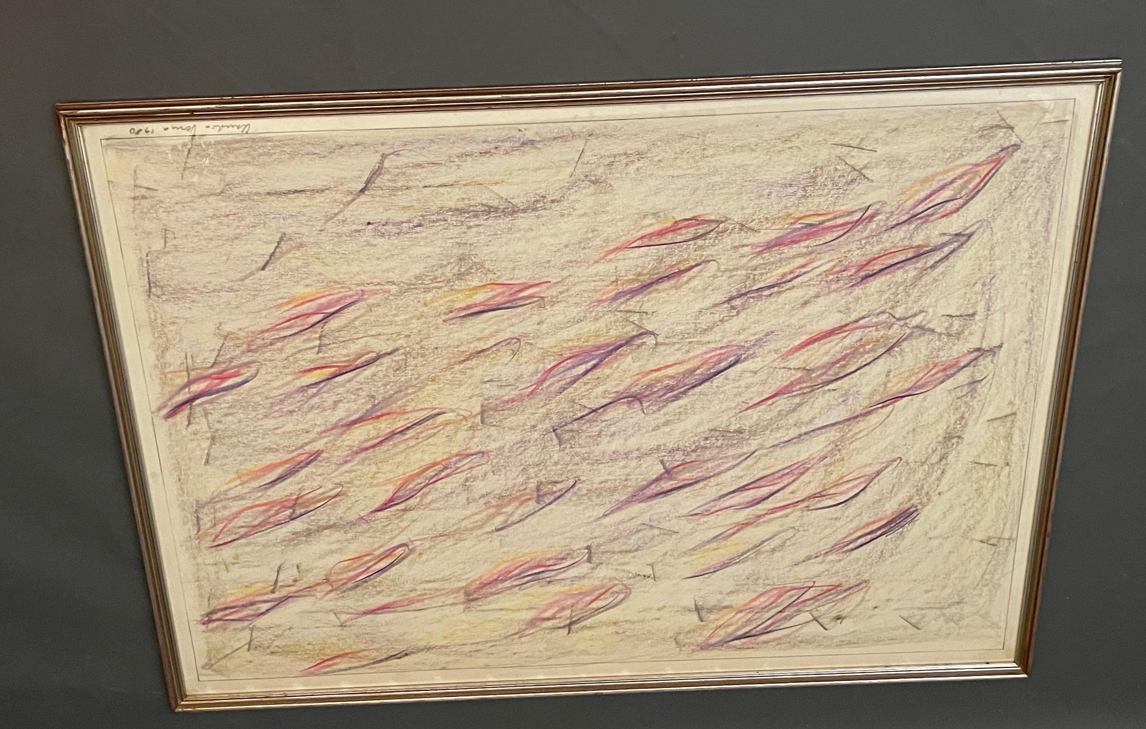 Claudio Verna Signed and Certified Pastel on Paper For Sale 2