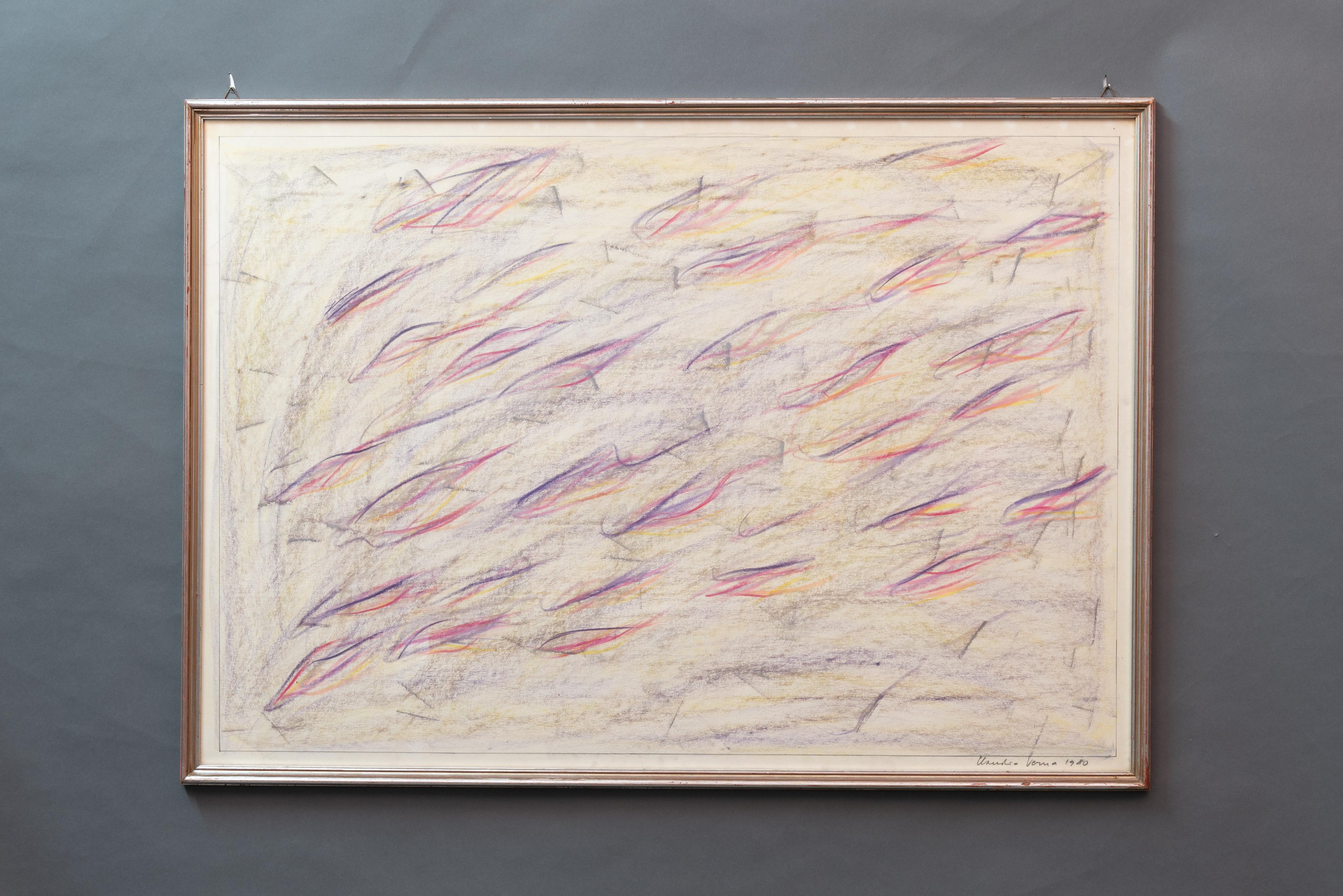 Claudio Verna Signed and Certified Pastel on Paper For Sale 6