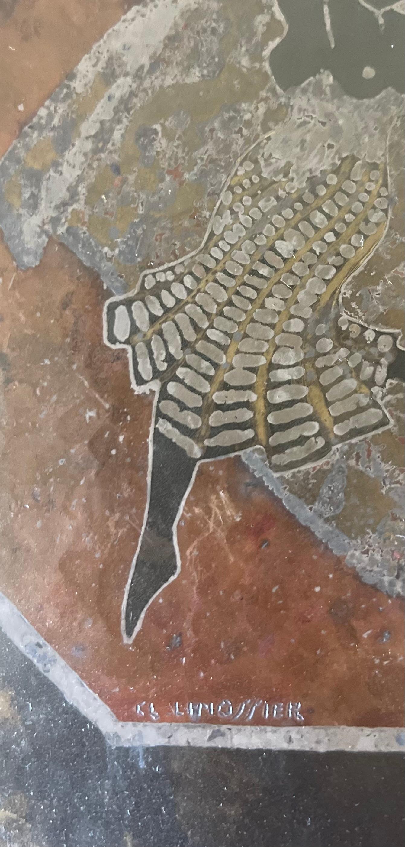 Claudius Linossier Placa Dinanderie con bailarina Francés en venta