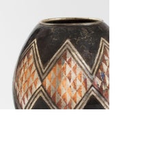 Claudius Linossier French Art Deco Dinanderie Vase