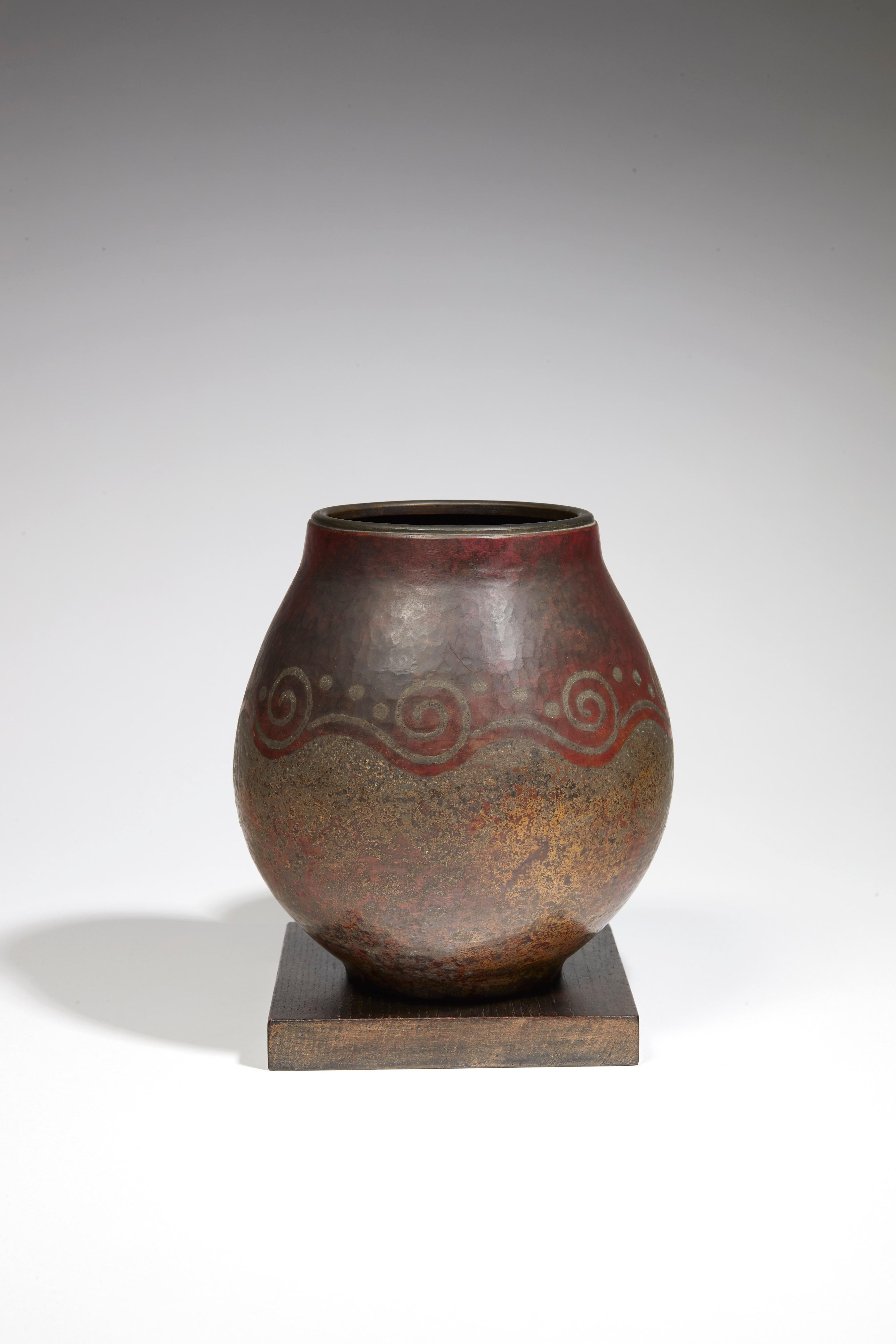 French Claudius Linossier, Vase, circa 1935 For Sale