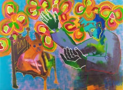 FLOWER SHOWER (XXL-format) Figurative Painting on Canvas, 2026