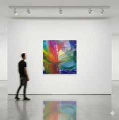 GERANIUM (XL-format) Abstract Oil Painting on Canvas by Claus Bertermann