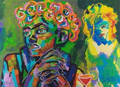 Le 55 (XXL-format) Figurative Work, Acrylic and Oil Crayon on Canvas, 2026