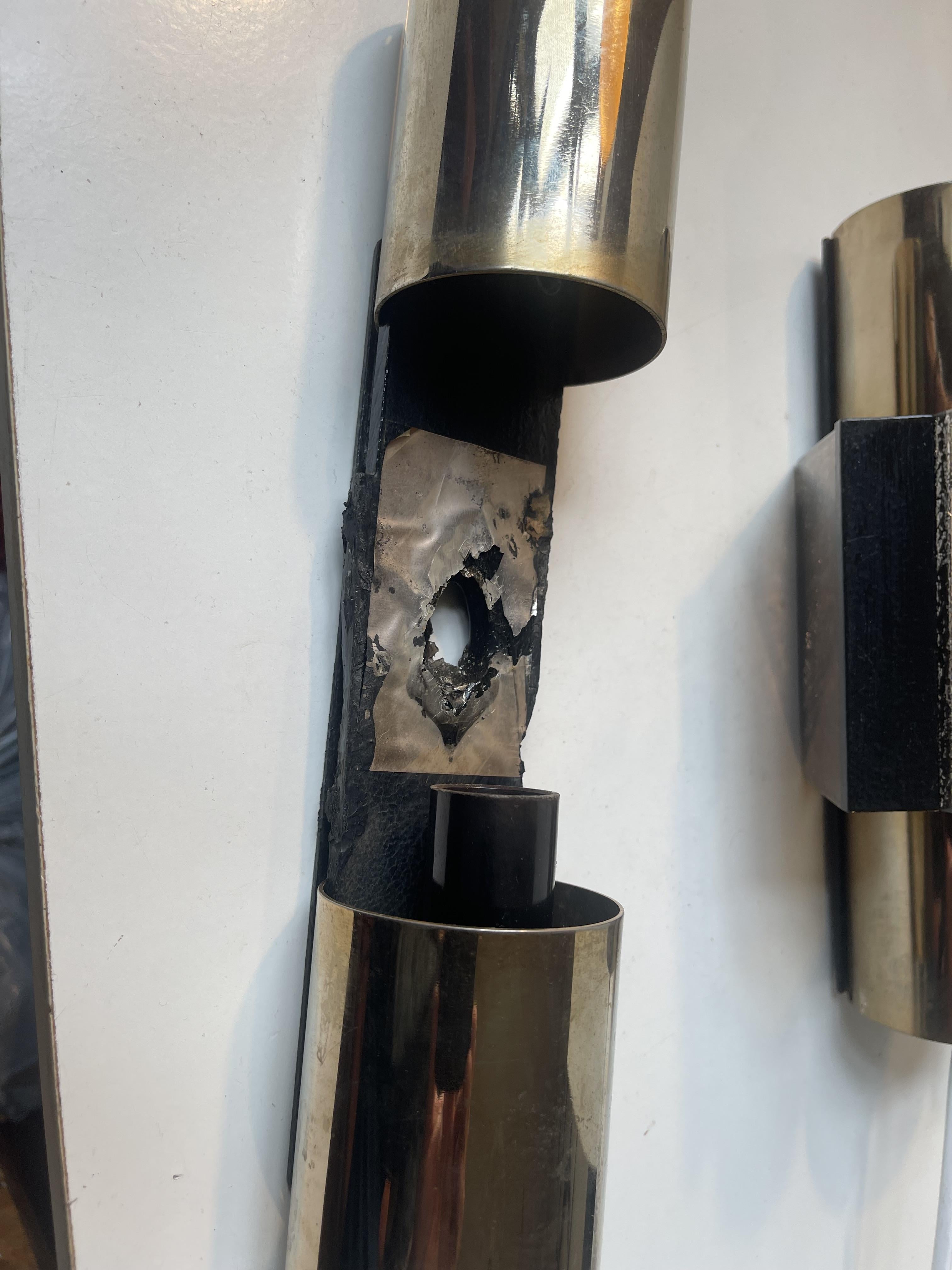 Claus Bolby Danish Space Age Wall Sconces for Cebo Industri, 1970s For Sale 1